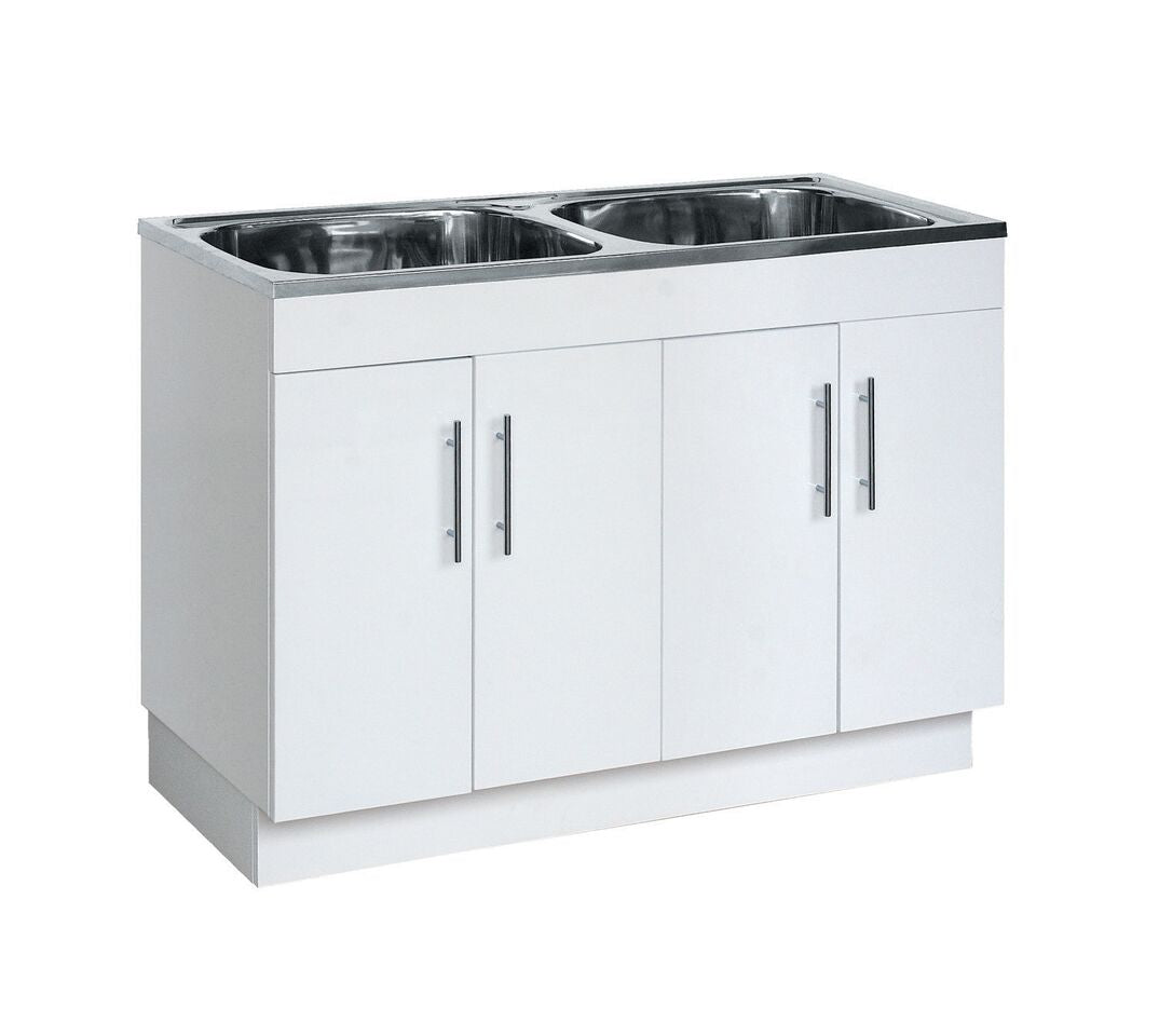 1160 x 500mm White Polyurethane Laundry Cabinet - PeakReno