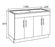 1160 x 500mm White Polyurethane Laundry Cabinet - PeakReno