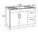 1180 x 470mm White Polyurethane Kitchenette - PeakReno