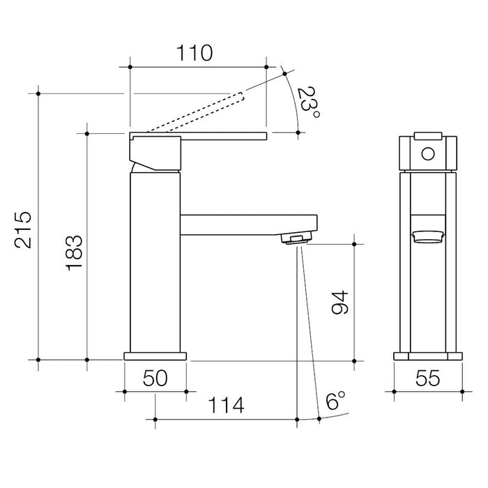 Caroma Saracom Basin Mixer - PeakReno