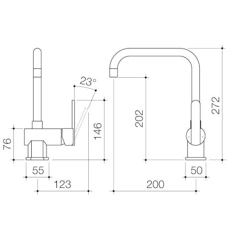 Caroma Saracom Kitchen Sink Mixer - PeakReno