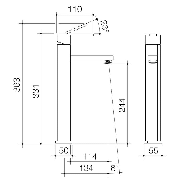 Caroma Saracom Tower Basin Mixer - PeakReno