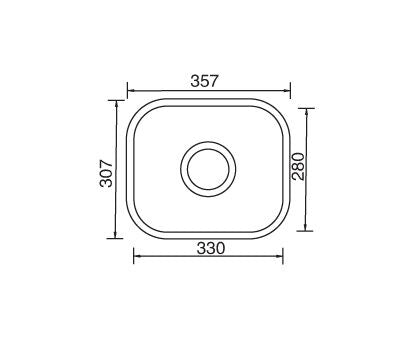 300mm Stainless Steel Undermount Kitchen Sink - PeakReno