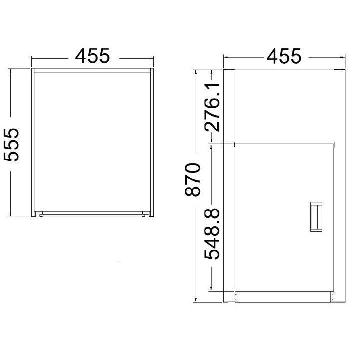 35 L ( 455 x 555mm ) Laundry Tub Cabinet - PeakReno