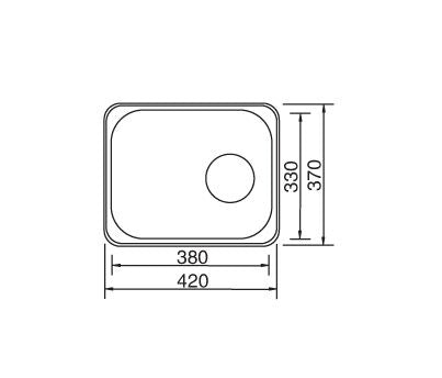 370mm Stainless Steel Undermount &  Inset  Kitchen Sink - PeakReno