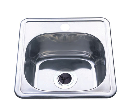 385x385mm  Compact Stainless Steel Inset  Kitchen Sink - PeakReno