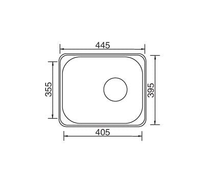 445mmx 395mm Stainless Steel Undermount & Inset  Kitchen Sink-PeakReno - PeakReno