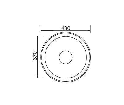 430mm Round Stainless Steel Undermount &  Inset  Kitchen Sink - PeakReno