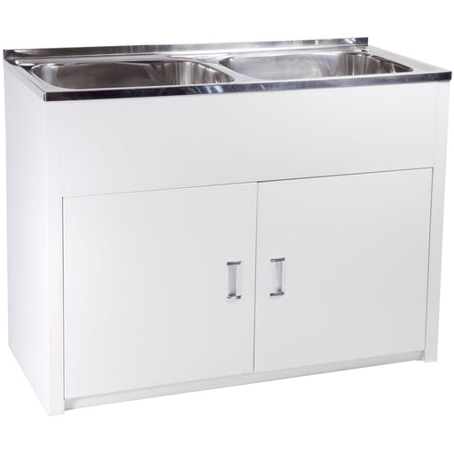 45L + 45L ( 1160 x 500mm ) Laundry Tub Cabinet - PeakReno