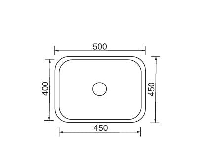 400mm x 500mm Stainless Steel Undermount Kitchen Sink - PeakReno