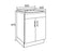 600 x 500mm White Polyurethane Laundry Cabinet - PeakReno