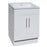 600mm White Polyurethane Ceramic Top Laundry Cabinet - PeakReno