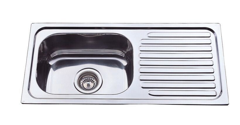 760mm Narrow Depth Stainless Steel Inset  Kitchen Sink - PeakReno