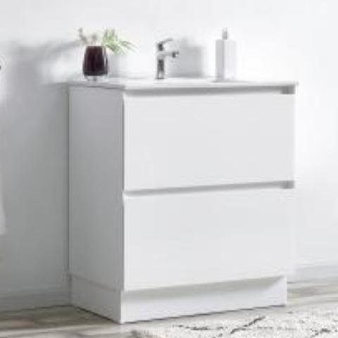 Aiko 600mm Two Drawers Wall Hung Vanity - PeakReno