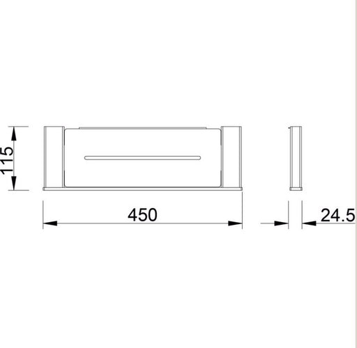 Aiko Bathroom Chrome Shelf - PeakReno