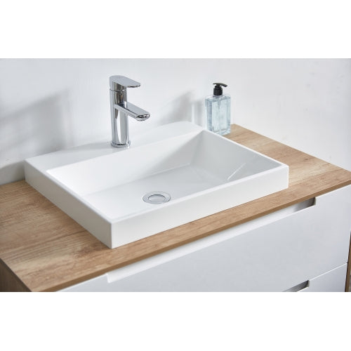 Aura 600mm Two Drawers Wall Hung Vanity - PeakReno