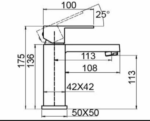 Blaze Square Basin Mixer - PeakReno