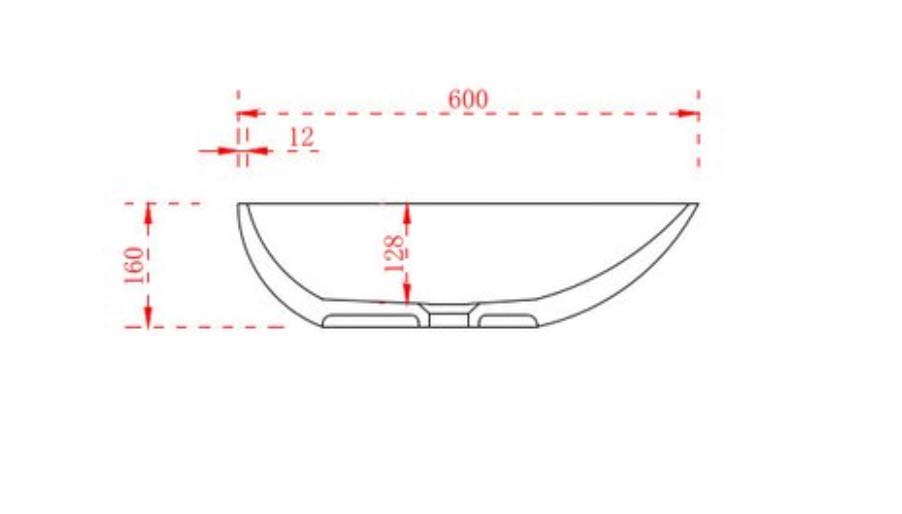 Bliss Soild Surface 600mm Above Counter Basin - PeakReno