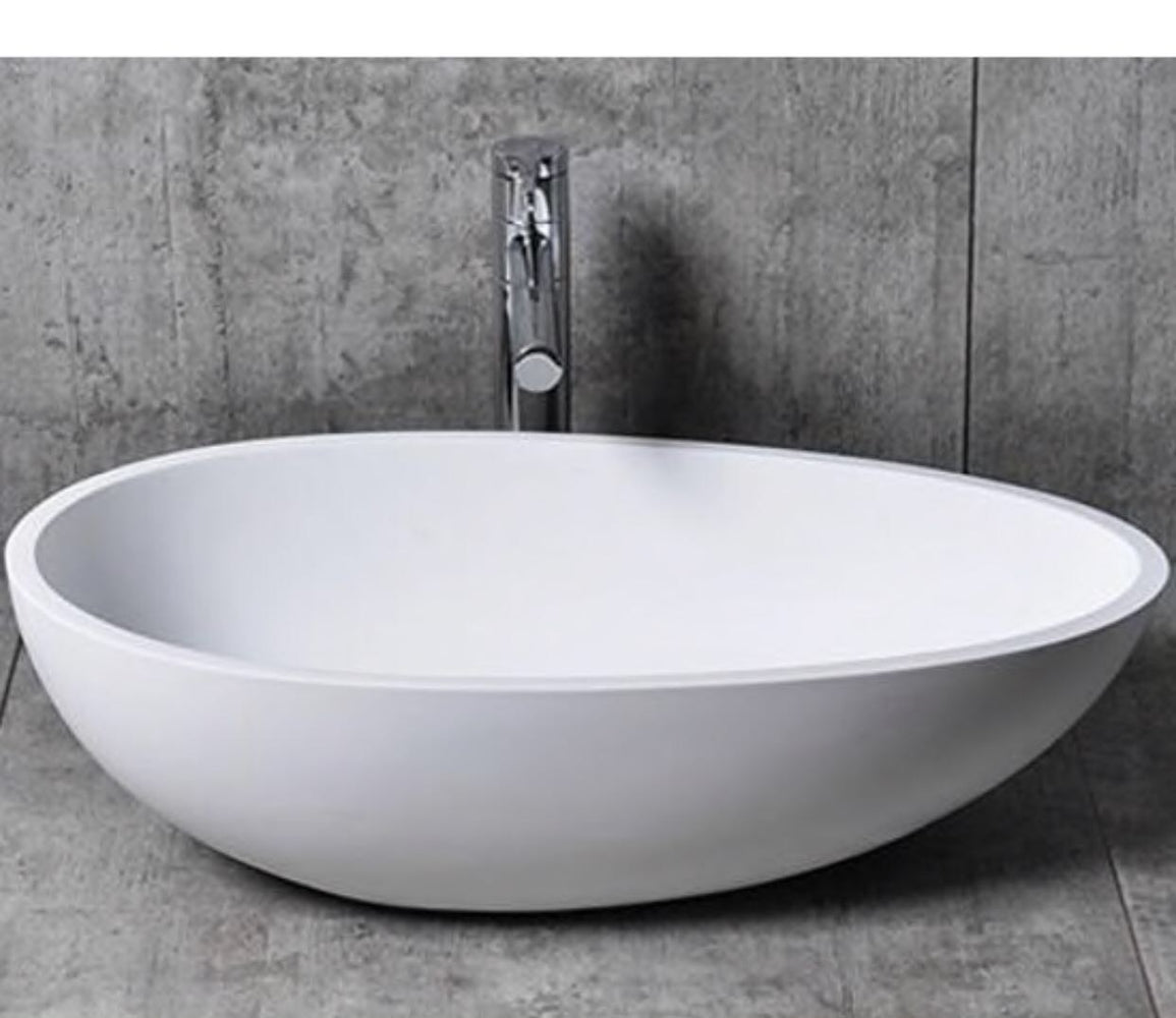 Bliss Soild Surface 600mm Above Counter Basin - PeakReno