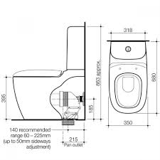 Caroma Contura Wall Faced Toilet Suite - PeakReno