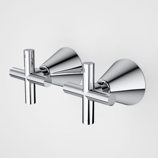 Caroma Coolibah Classic Cross Wall Handle Set - PeakReno