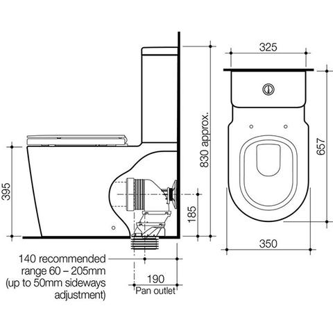 Caroma Liano Wall Faced Toilet Suite - PeakReno