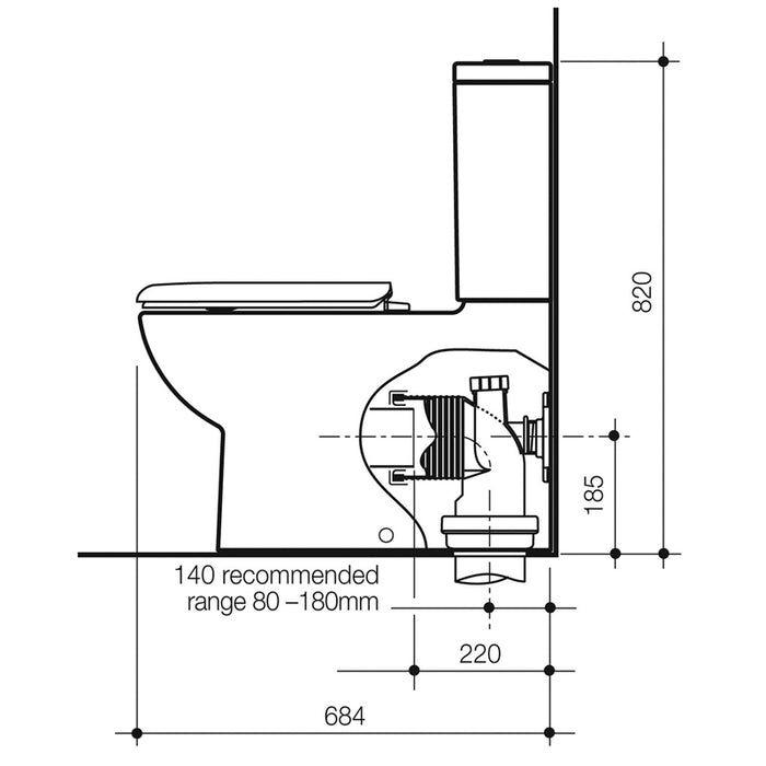 Caroma Metro Wall Faced Toilet - PeakReno