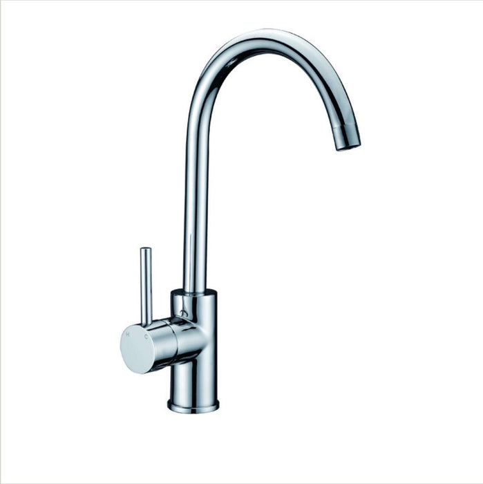 Opus Pin Lever Gooseneck Swivel Kitchen Sink Mixer - PeakReno