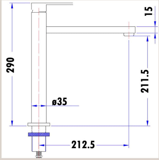 Rosa Sqaue Tall Swival Basin & Kitchen Mixer - PeakReno