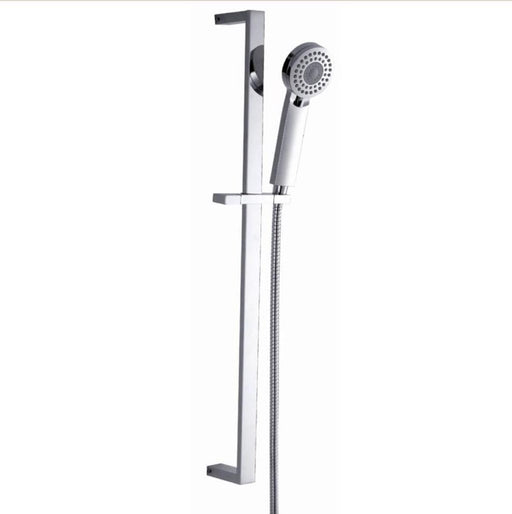 Classic Square 60cms 3 functions Round Sliding Shower Rail Set - PeakReno