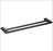 Cora 600mm Matt Black Double Towel Rail - PeakReno