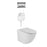 Danza Qubo Chrome Indiana Wall faced Toilet Suite - PeakReno