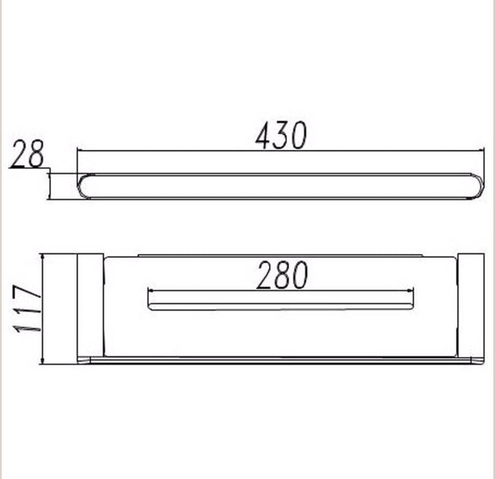 Dove Chrome Shelf - PeakReno