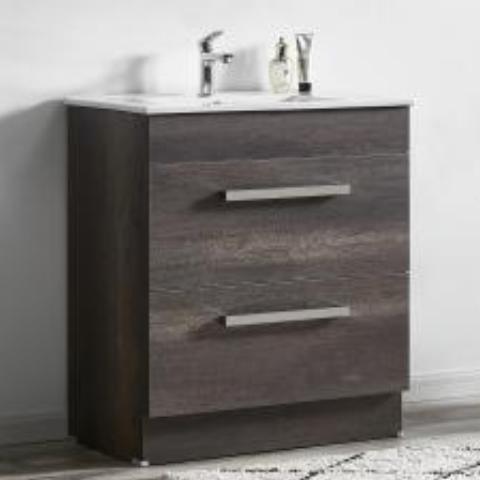 Eden 750mm Timber Veneer Vanity With Ceremic Basin - PeakReno