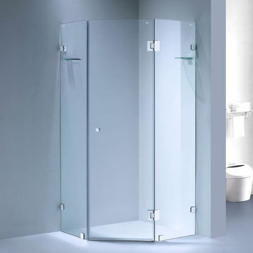 Everlasting 900mm x 900mm Diamond Frameless Shower Screen - PeakReno