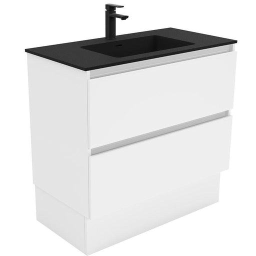 Fienza Montana 900mm Double Drawers Quest Vanity With Solid Surface Basin - PeakReno