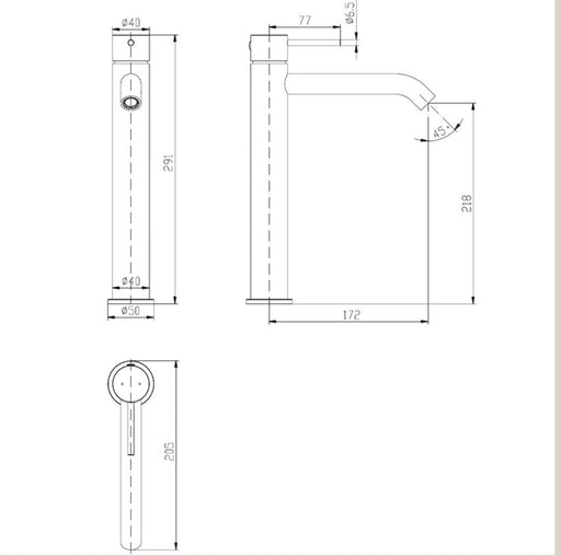 Ikon Hali High Rise Basin Mixer - PeakReno