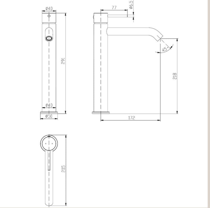 Ikon Hali High Rise Basin Mixer - PeakReno