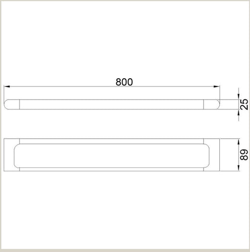 Ikon Kara Single Towel Rail - PeakReno