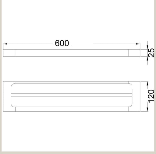 Ikon Seto 600mm Double Towel Rail - PeakReno