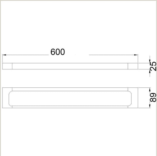 Ikon Seto 600mm Single Towel Rail - PeakReno