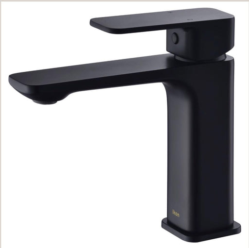 Ikon Seto Matt Black Basin Mixer - PeakReno