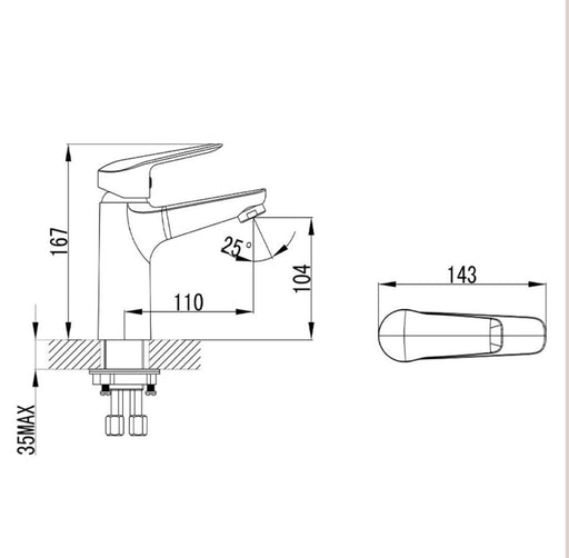 Ikon Sulu Basin Mixer - PeakReno