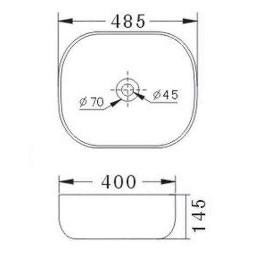 Ikon Ultra Thin Edge Artistic 500mm Above Counter Basin - PeakReno