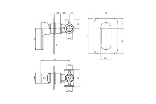 Linsol Valentino Shower Mixer - PeakReno