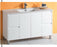 Luna 1200mm White Polyurethane Ceramic Top Vanity - PeakReno