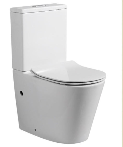 Luna Rimless Back To Wall Toilet Suite - PeakReno