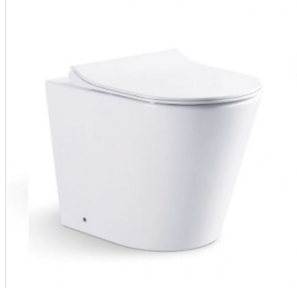 Luna Rimless In Wall Cistern Wall Faced Toilet Suite - PeakReno