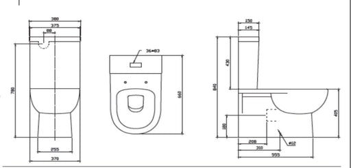 Luna Back To Wall Toilet - PeakReno