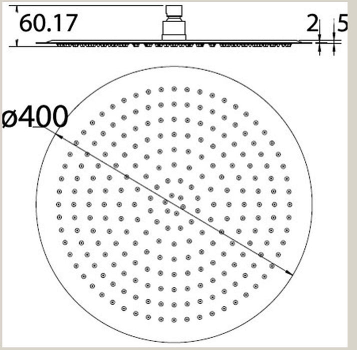 Opus 400mm Round Shower Head - PeakReno